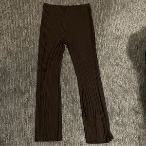 H&M Brown Striped Pants